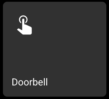 Trigger card with a tap gesture icon labelled Doorbell