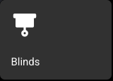 Cover card showing a blinds icon with a position fill bar