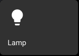 Slider card showing a lightbulb icon with a brightness fill bar